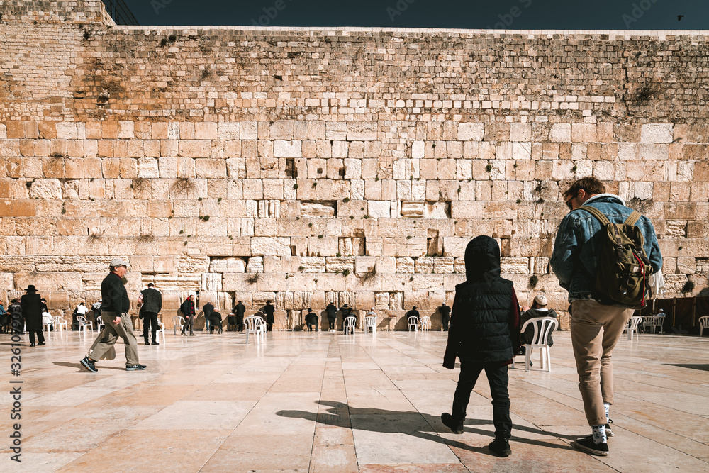 Fototapeta premium people in jerusalem