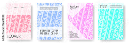 Cover page design templates set.