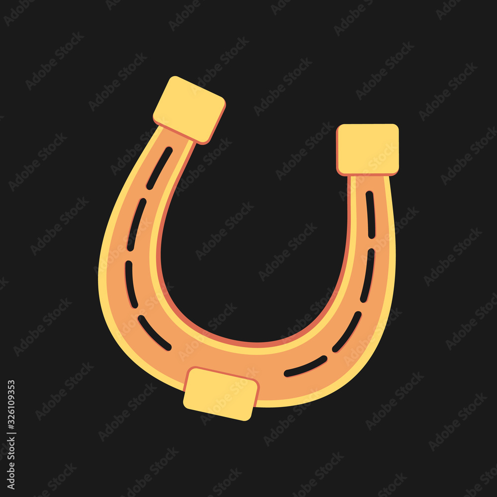 Golden horseshoes vector collection in flat style. lucky St. Patrick's day symbol. Golden horseshoes vector collection in flat style. lucky St. Patrick's day symbol.