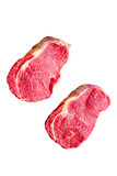 raw steak meat (beef or veal cooking) menu concept background. top view. copy spaces