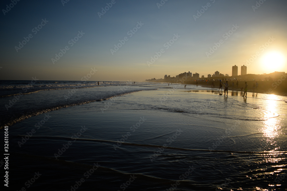 sunset on the beach