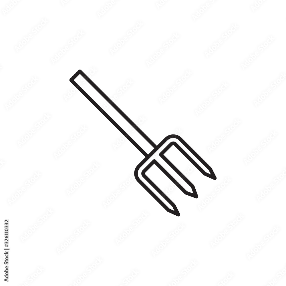 Fork garden icon vector design template Fork garden icon vector design template