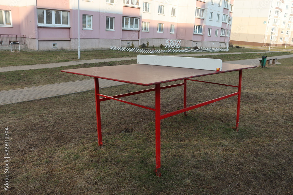 table tennis at kindergarten playground