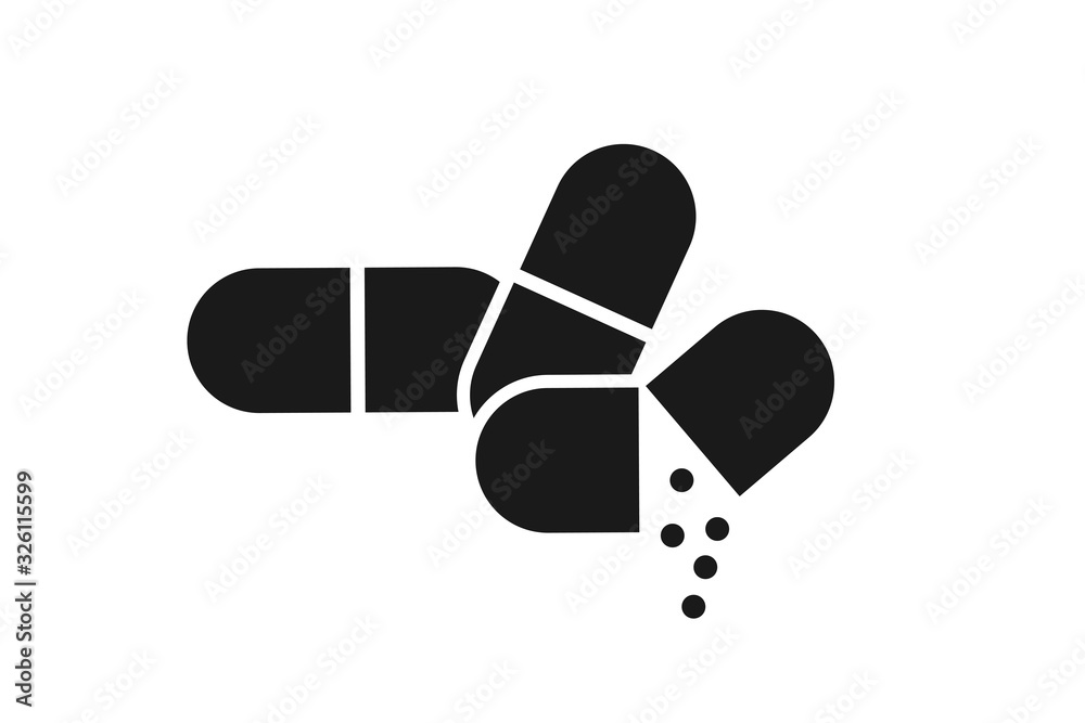 Antibiotics vector icon Antibiotics vector icon