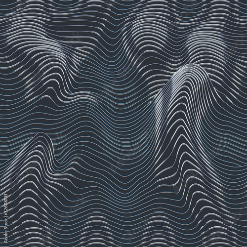 Grey color wave line pattern