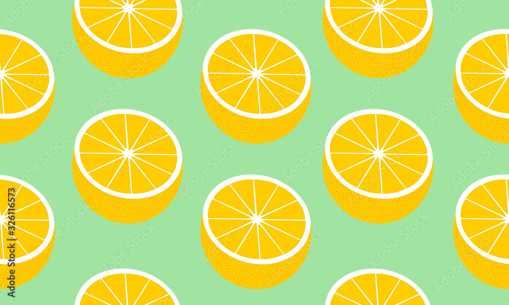 Seamless background with halves grapefruit. Vector fruit design for pattern or template. Seamless background with halves grapefruit. Vector fruit design for pattern or template.