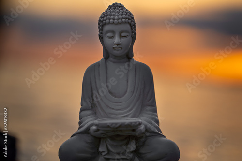 buddha statue in calm rest pose 