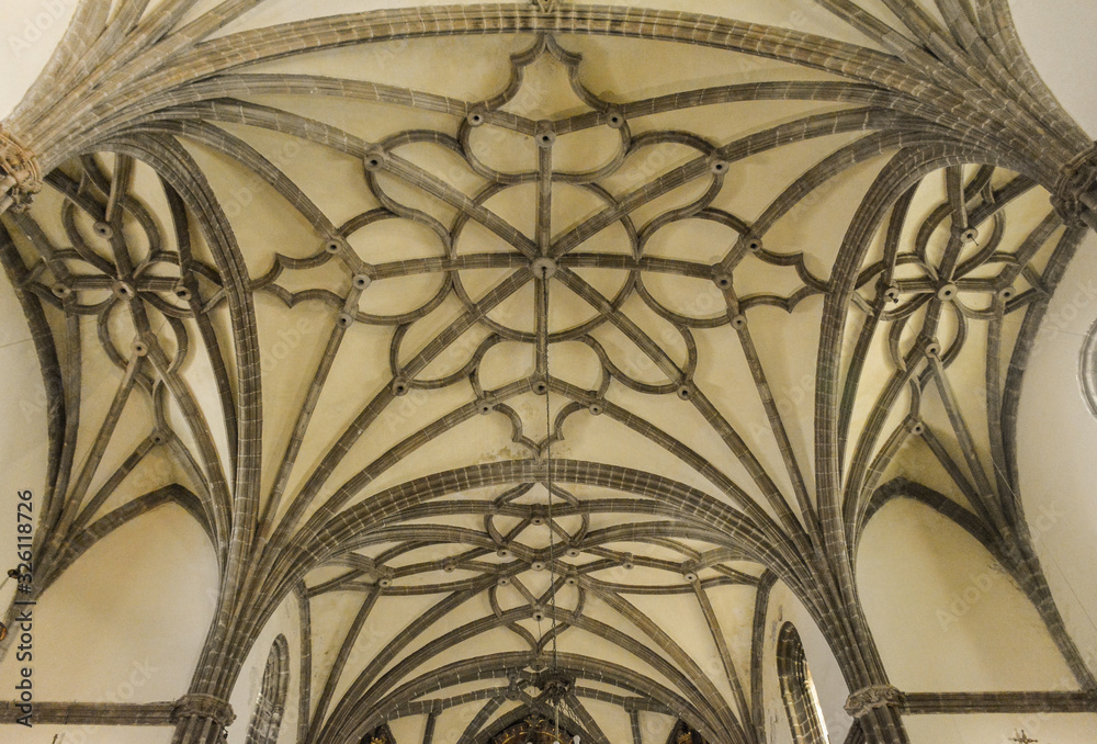 Gothic vault of The Candelaria church in Zafra, Badajoz, Spain. Gothic vault of The Candelaria church in Zafra, Badajoz, Spain.