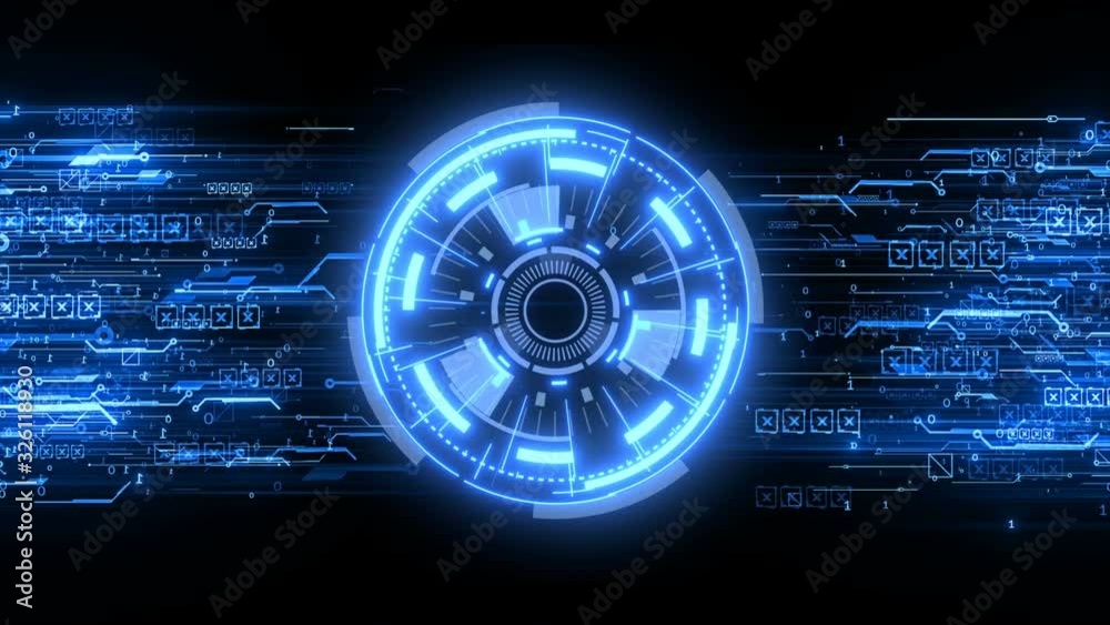 data transfer tech interface video animation