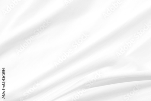 beauty fashion soft fabric white abstract. textile smooth curve shape decorate background