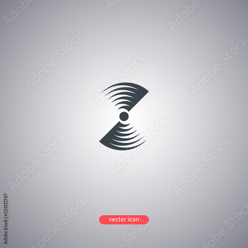 Propeller icon isolated on a gray background. Modern style. 