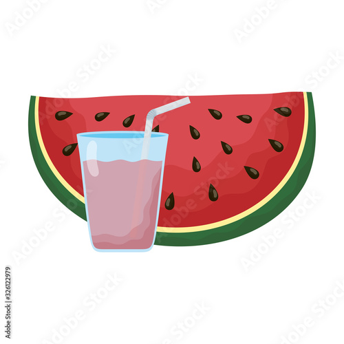 fresh watermelon with juice fruit