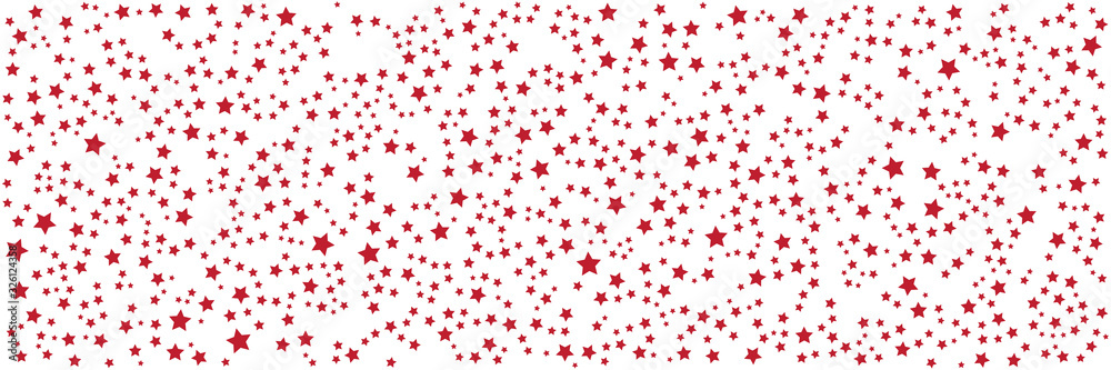 Red star pattern background for wide banner. Vector illustration design for presentation, banner, cover, web, flyer, card, poster, wallpaper, texture, slide, magazine, and powerpoint. 