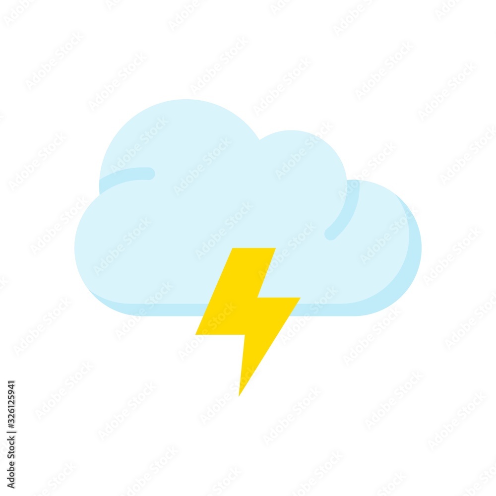 climate related clouds with electric shock or thunderbolt vector in flat style, climate related clouds with electric shock or thunderbolt vector in flat style,