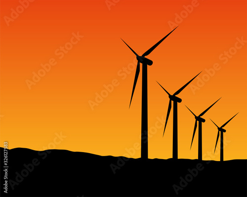illustration of Sunset Wind Energy