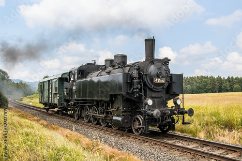 Obraz na plátně Czech operating steam locomotives on Czech railways