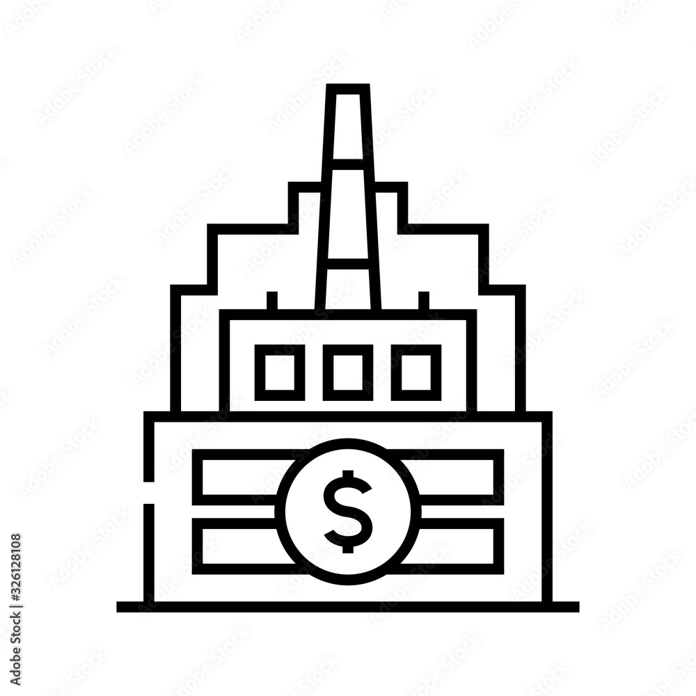 Expensive plant line icon, concept sign, outline vector illustration, linear symbol. Expensive plant line icon, concept sign, outline vector illustration, linear symbol.