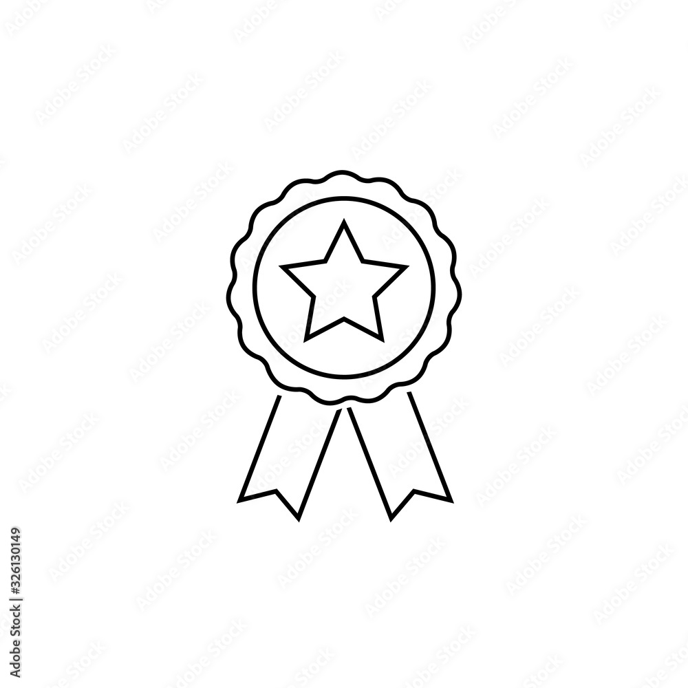 Award line icon symbol vector on white background Award line icon symbol vector on white background