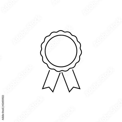 Award line icon symbol vector on white background in flat
