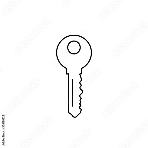 Key line icon symbol on white background editable. Vector