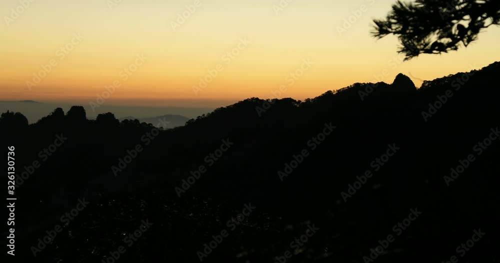 time lapse of Huangshan clouds (Yellow Mountain) after snow, Anhui province, China. time lapse of Huangshan clouds (Yellow Mountain) after snow, Anhui province, China.