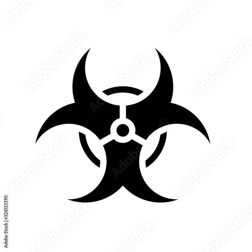 pollution related hazard or dangerous sign vector in solid design,