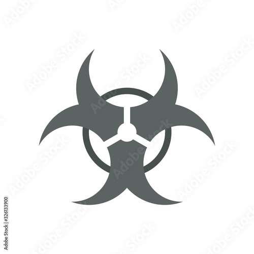 pollution related hazard or dangerous sign vector in flat style,