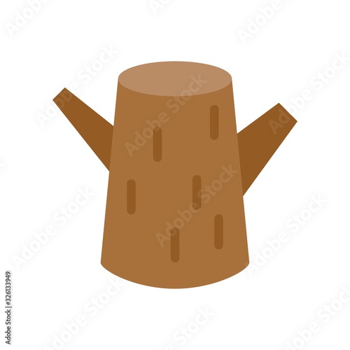 pollution related cutting wood or tree vector in flat style,