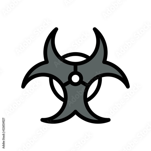 pollution related hazard or dangerous sign vector with editable stroke,