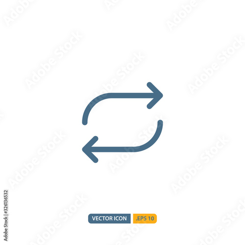 refresh icon in isolated on white background. for your web site design, logo, app, UI. Vector graphics illustration and editable stroke. EPS 10.