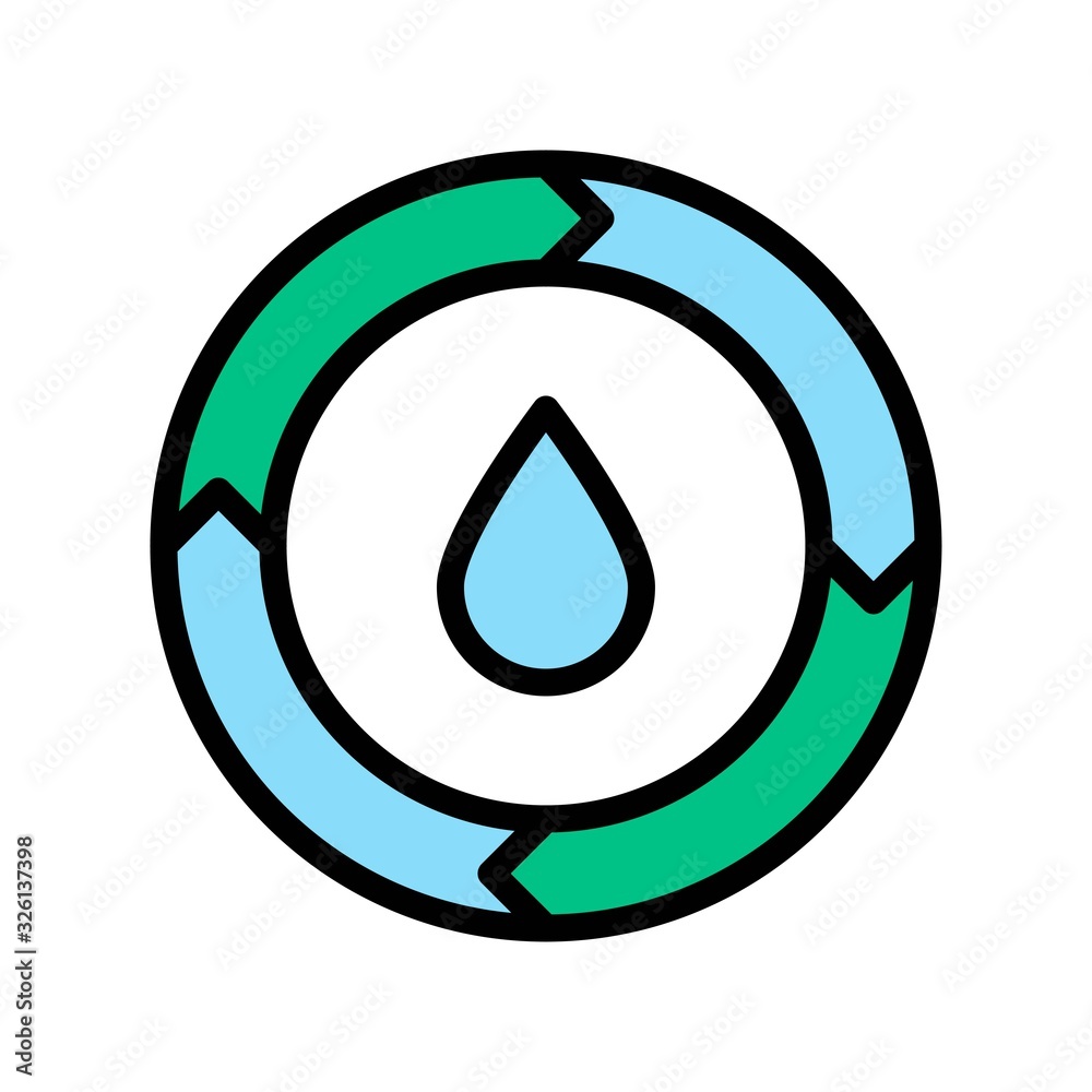 sustainable or recycle related recycling water vector with editable stroke, sustainable or recycle related recycling water vector with editable stroke,