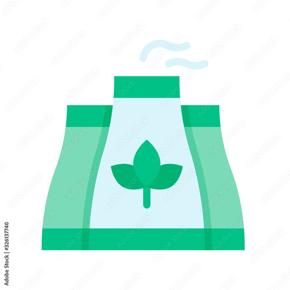 sustainable or recycle related industry or power plants with leafs vector in flat style, sustainable or recycle related industry or power plants with leafs vector in flat style,