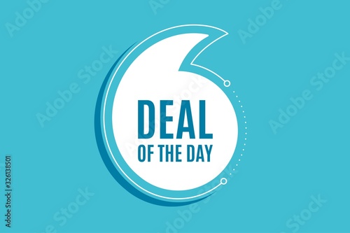 Quote banner with text. Deal of the day symbol. Special offer price sign. Advertising discounts symbol. Texting quote template. Creative quotation marks design. Repetition statement. Vector