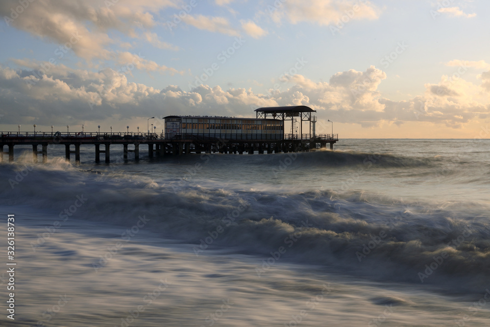 pier at sunset