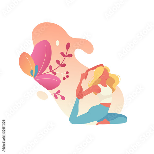 Illustrations for beauty, spa, wellness, natural products, cosmetics, body care, fitness isolated on white background. Flat illustration concepts for website and mobile website development. - Vector