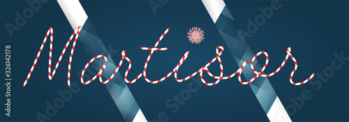 Martisor celebrating background vector template