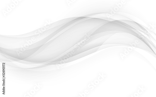 Abstract gray waves - data stream concept. Vector Illustration photo