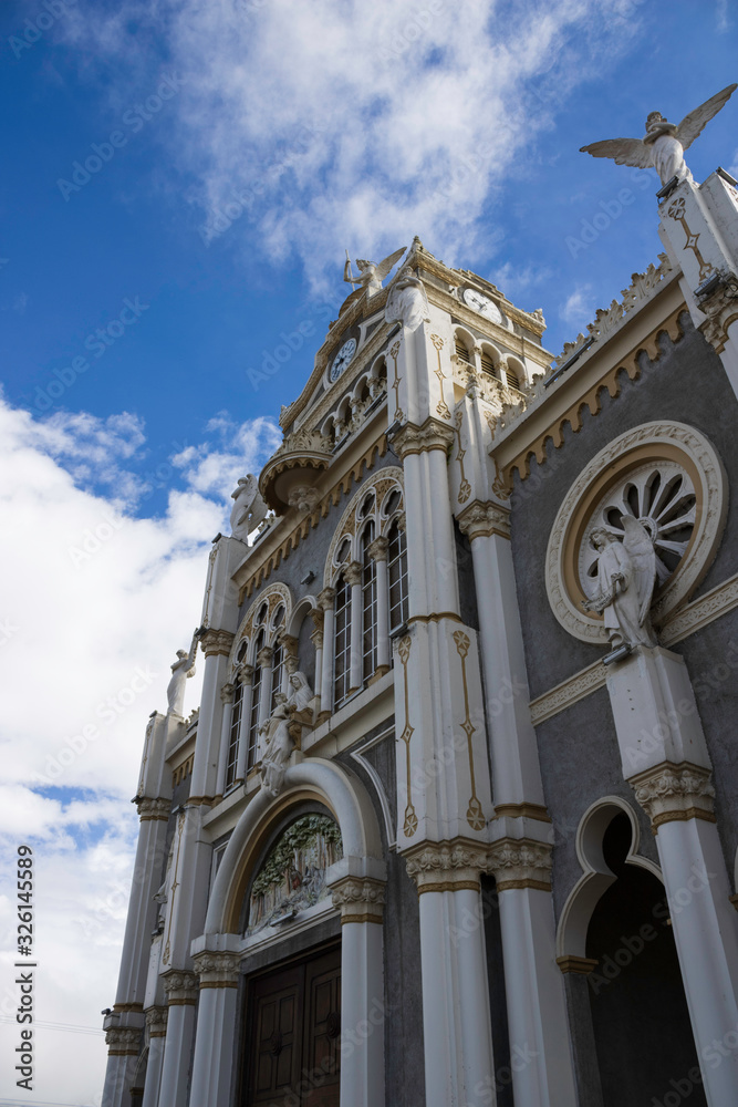 The Basilica of Our Lady of the Angels is a Catholic temple in the city of Cartago, Costa Rica, December 28, 2019