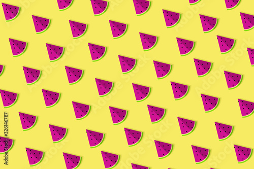 Watermelon slices vector pattern.