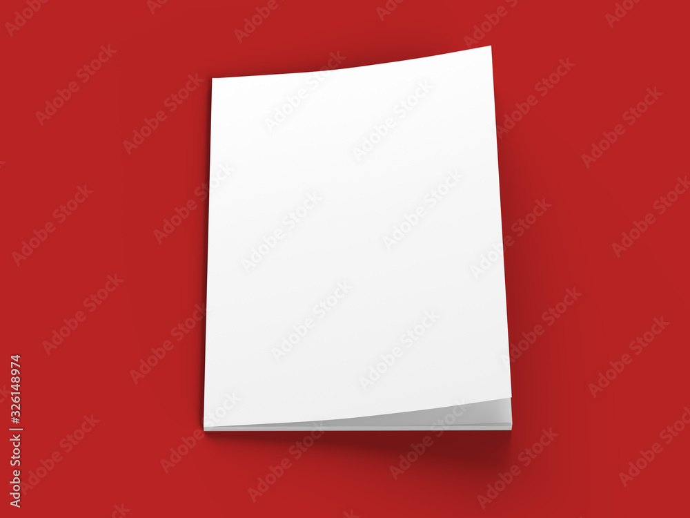 Magazine with open cover. Vertical A4 format. 3d illustration. Magazine with open cover. Vertical A4 format. 3d illustration.