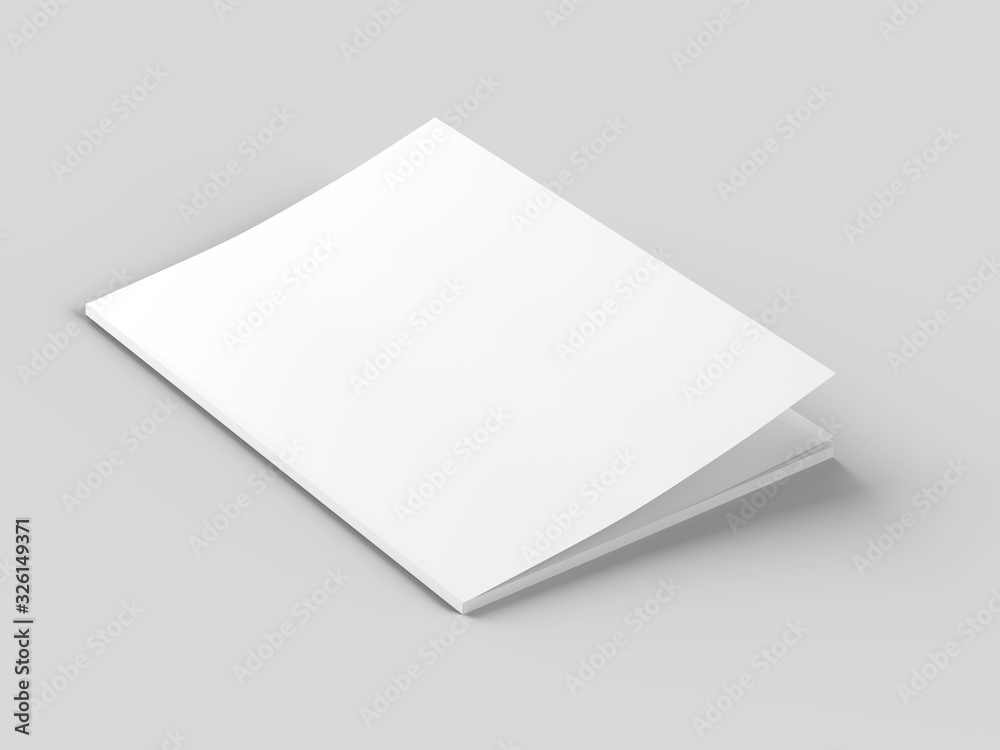 Magazine with open cover. Vertical A4 format. 3d illustration. Magazine with open cover. Vertical A4 format. 3d illustration.