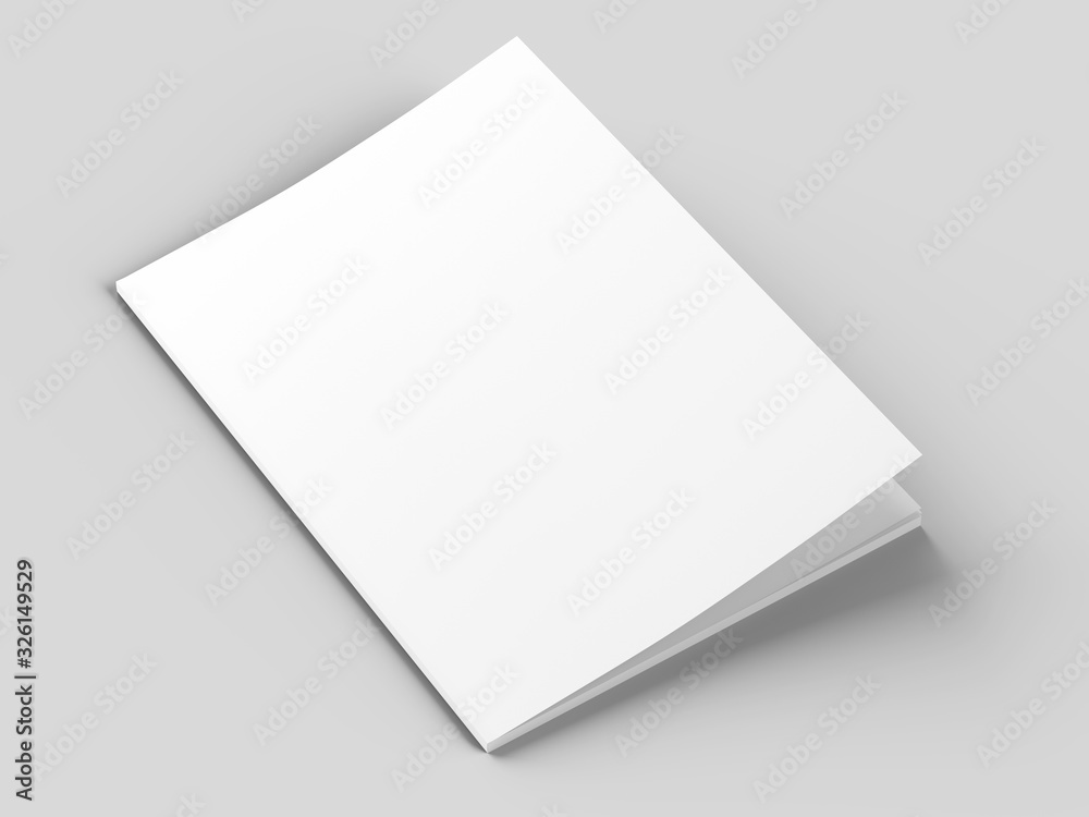 Magazine with open cover. Vertical A4 format. 3d illustration. Magazine with open cover. Vertical A4 format. 3d illustration.