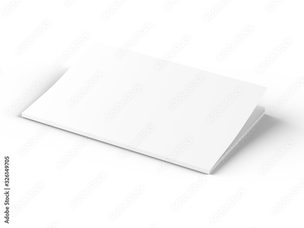 Magazine with open cover. Vertical A4 format. 3d illustration. Magazine with open cover. Vertical A4 format. 3d illustration.