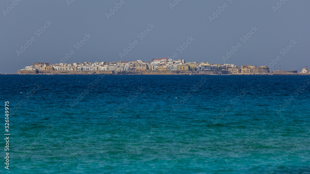 Panoramic view of the old town of Gallipoli, Salento, Puglia