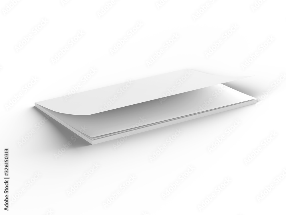 Magazine with open cover. Vertical A4 format. 3d illustration. Magazine with open cover. Vertical A4 format. 3d illustration.