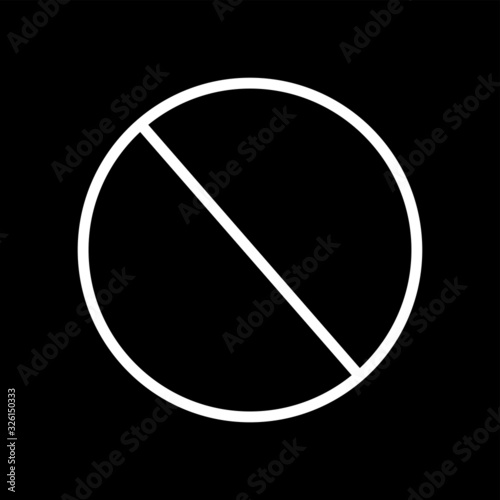 Prohibition Sign Template - vector illustration