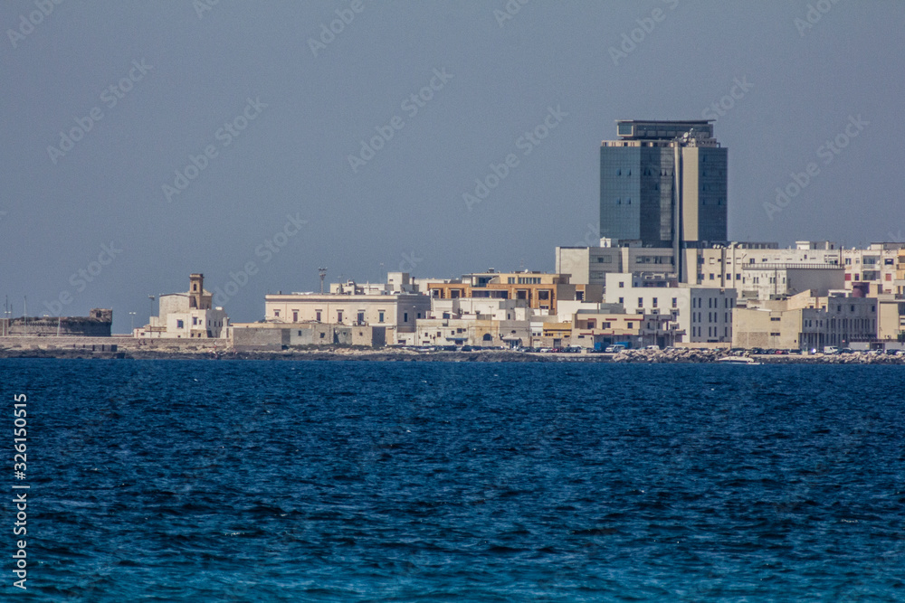 Panoramic view of the old town of Gallipoli, Salento, Puglia