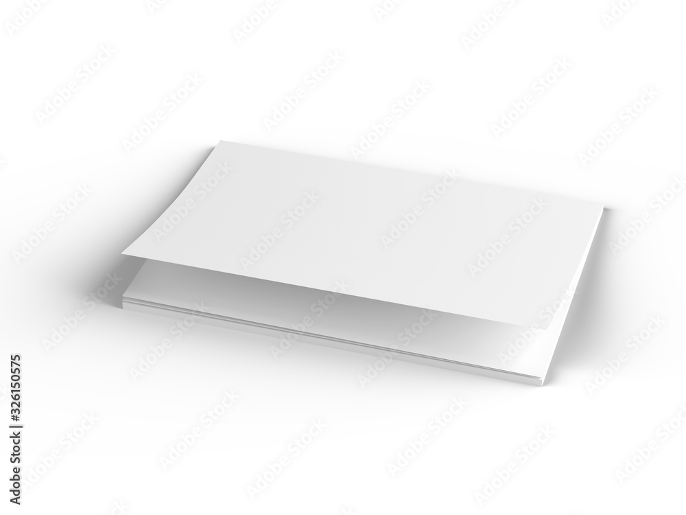 Magazine with open cover. Vertical A4 format. 3d illustration. Magazine with open cover. Vertical A4 format. 3d illustration.