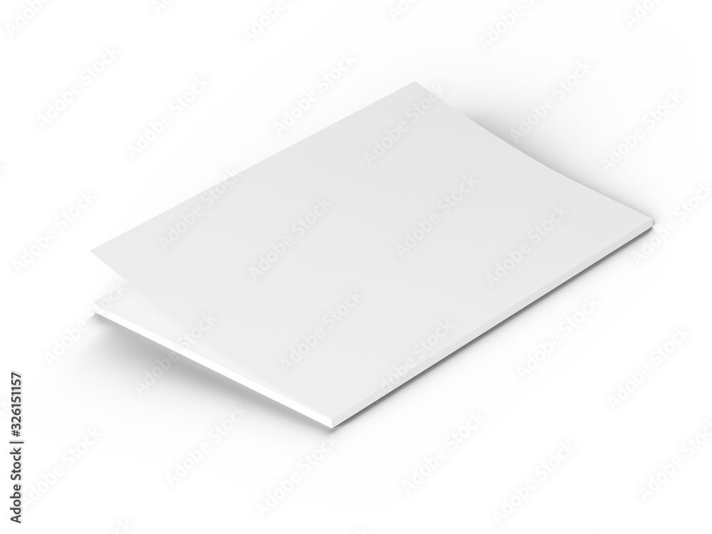 Magazine with open cover. Vertical A4 format. 3d illustration. Magazine with open cover. Vertical A4 format. 3d illustration.