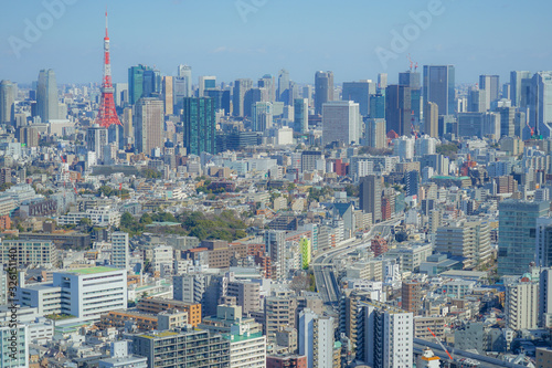 恵比寿ガーデンプレイス展望台から見える東京の街並み